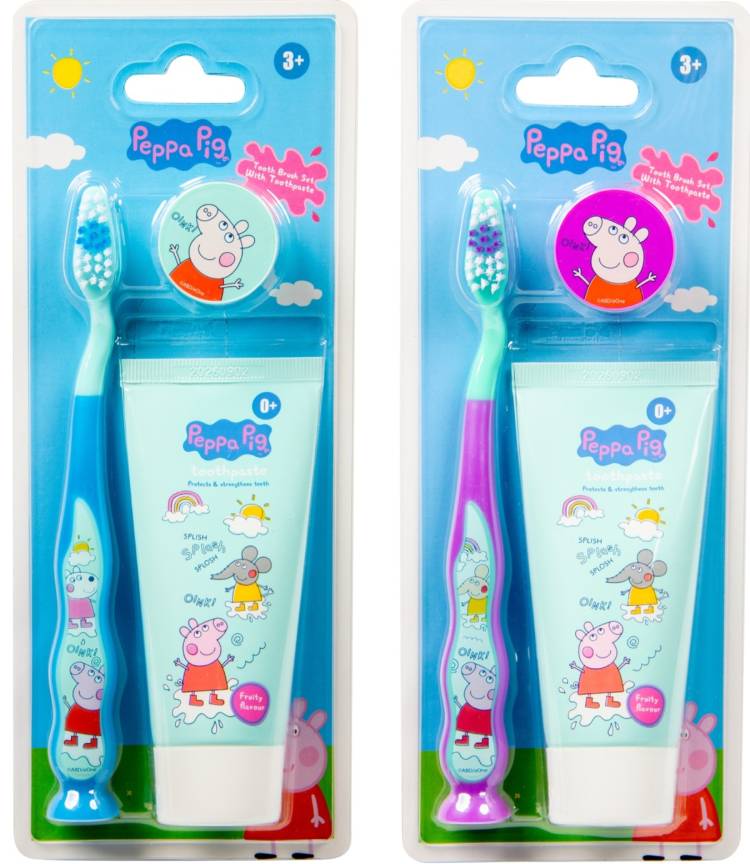 Dentifricio e spazzolino da denti Peppa Pig per ba